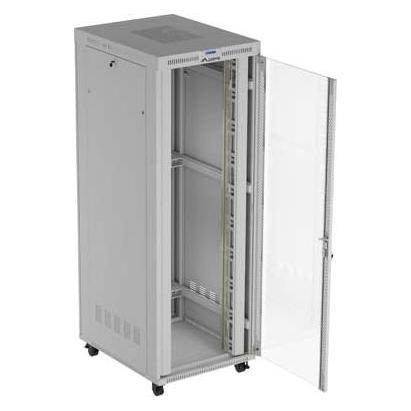 Lanberg Stehender Rack-Schrank 47U 800x1000 Grau Glastür LCD (Flat Pack) V2 (47 HE, 19 Zoll Rack) (FF01-8047-12SL)
