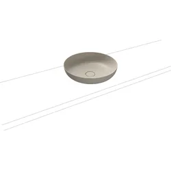 Kaldewei MIENA Waschtisch-Schale, rund, 450 mm Durchmesser, warm grey 10, Perl-Effekt, ohne Überlauf