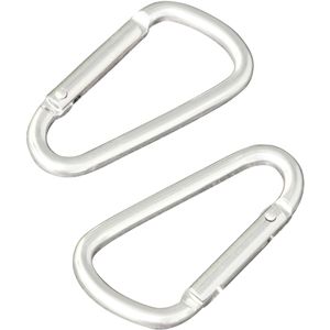 Böttcher-AG Karabinerhaken Aluminium, 75x7mm, groß, silber eloxiert, 100 Stück