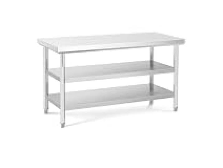Helloshop26 Table de Travail INOX 150 x 70 cm 600 kg 3 Niveaux 14_0003688