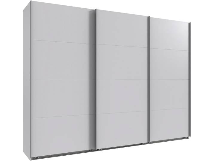 Kleiderschrank, Holzwerkstoff, Weiß, 270×208×65 cm, 3 Schwebetüren, Wimex