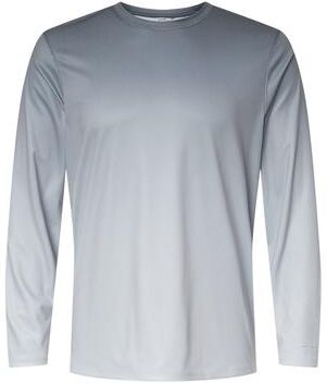 Paragon SM0225 Barbados Performance Pin Dot Long Sleeve T-Shirt in Black/Light Charcoal size XL   Microfiber polyester 225