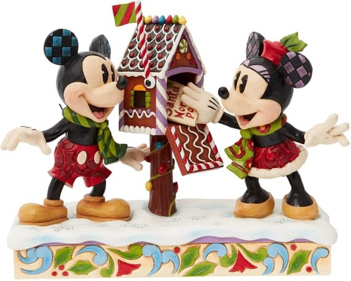 Disney Traditions Letters for Santa Mickey & Minnie Mouse beeldje, 18 cm