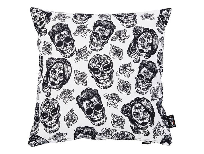 Housse de coussin Skulls Blanc/Noir 45 x 45cm Coton