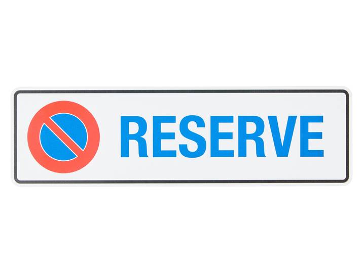 Kunststoff-Schild Reservé 33 × 9.7 cm