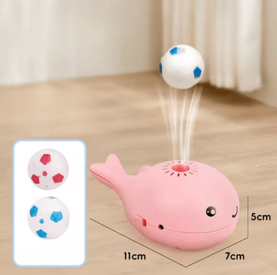Inspire Picks WhaleWave Interactive Electric Cat Ball USB Rechargeable Moving Toy With Simulated Whale Tail & Fan Teaser pink