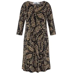 Jersey-Kleid Rundhals-­Ausschnitt Anna Aura schwarz, 42