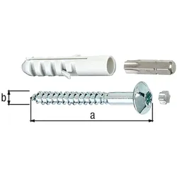 Schraubenset verz. Ø7x105 mm (4 Stück)