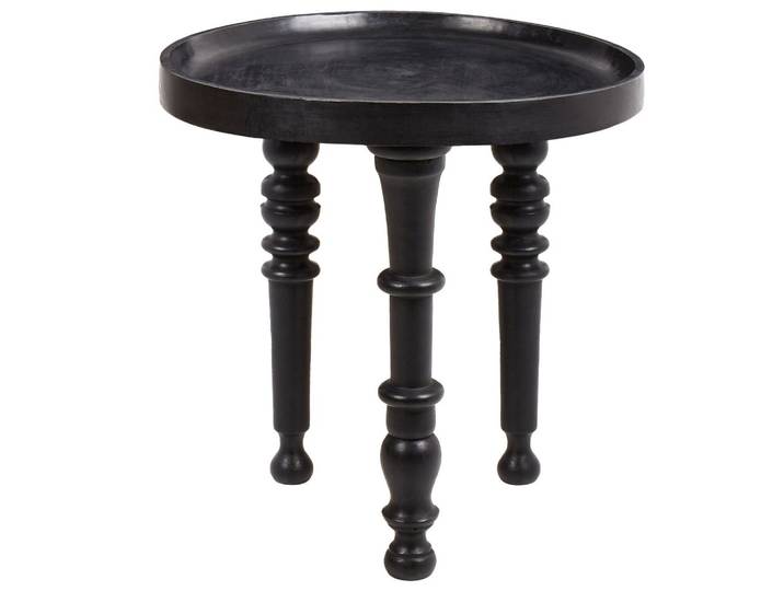 BEISTELLTISCH Mangoholz Schwarz Leeton
