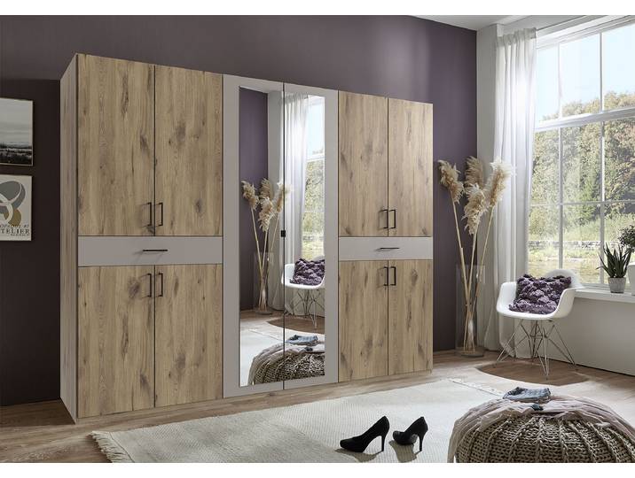 Armoire à portes battantes Belgrade A 270cm Bois/Marron