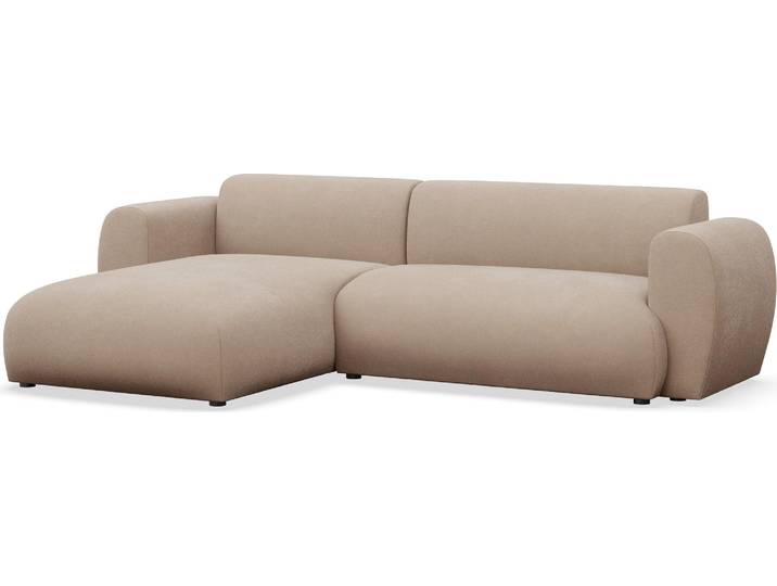 Selsey Emia – L-Form Ecksofa mit Schlaffunktion, pflegeleichte Chenille, links ausgerichtet, Beige