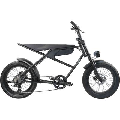 E-Bike LLOBE "Moto E-Bike Moto 2.6" Gr. 57, schwarz (schwarz, schwarz), Elektrofahrräder, 57cm, 20 Zoll (50,80cm)