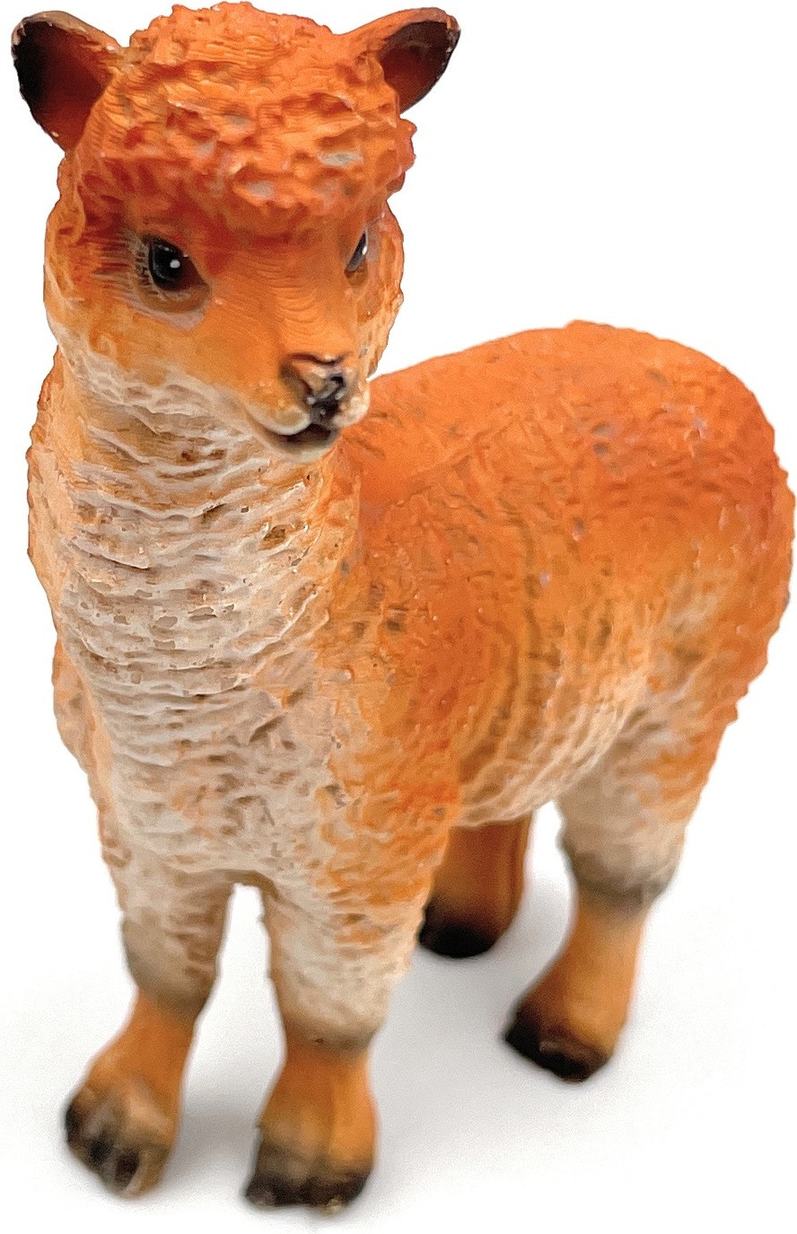 Onwomania Decoratief Alpaca Beeldje Pako - Oranje - Polystone - 7,5 cm
