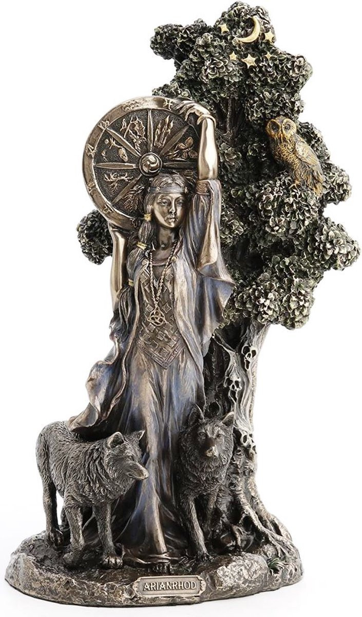 Veronese Design Arianrhod de Keltische Godin van het Lot Beeldje H x B x D: 24 x 13,5 x 10 cm
