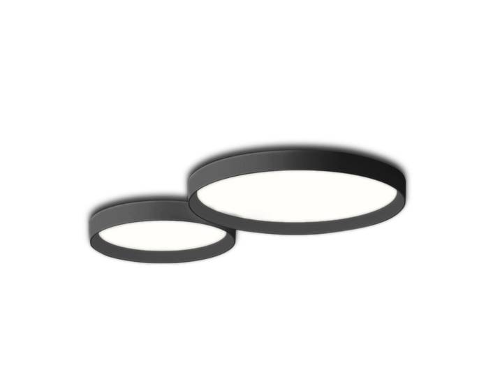 Up LED-Deckenleuchte, graphit, 2-flammig - Vibia - Wohnzimmer - Design - Kunststoff - Rund