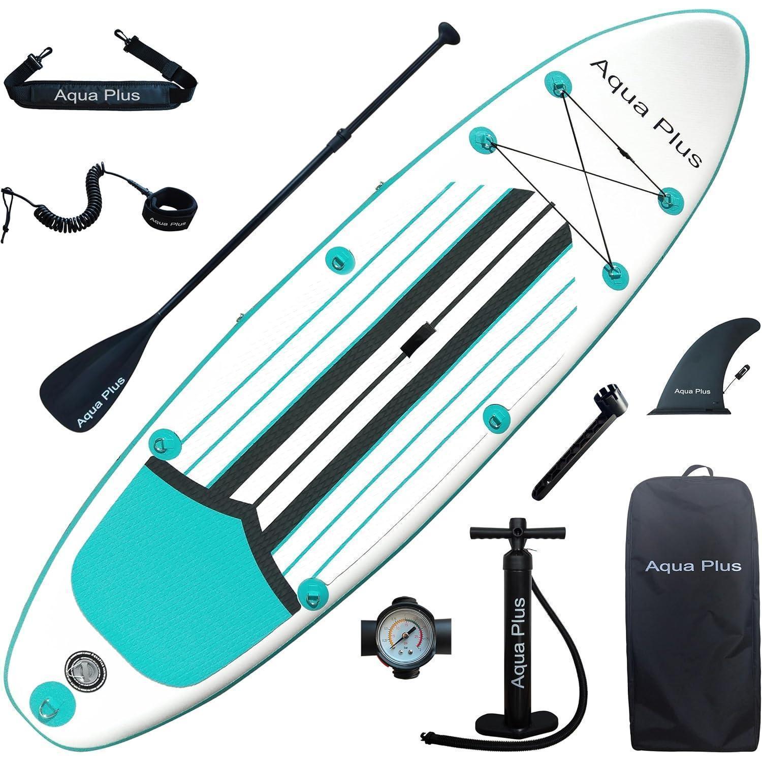 Aufblasbares SUP-Board 335x83x15 cm Graffiti Weiß | Komplettpaket mit Paddel, Pumpe, Rucksack