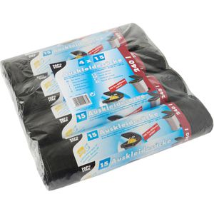 Papstar Müllsäcke 240 Liter, stark, schwarz, 60 Stück