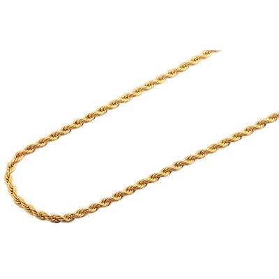 Kette ohne Anhänger ADELIA´S "Halskette – Kordelkette aus Edelstahl" Gr. 55, gold, Halsketten, Damen, 55, Edelstahl, Perfekt zum Verschenken an besondere Menschen