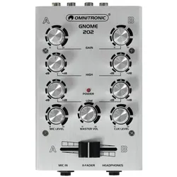 Omnitronic GNOME-202, Mischpult, Silber