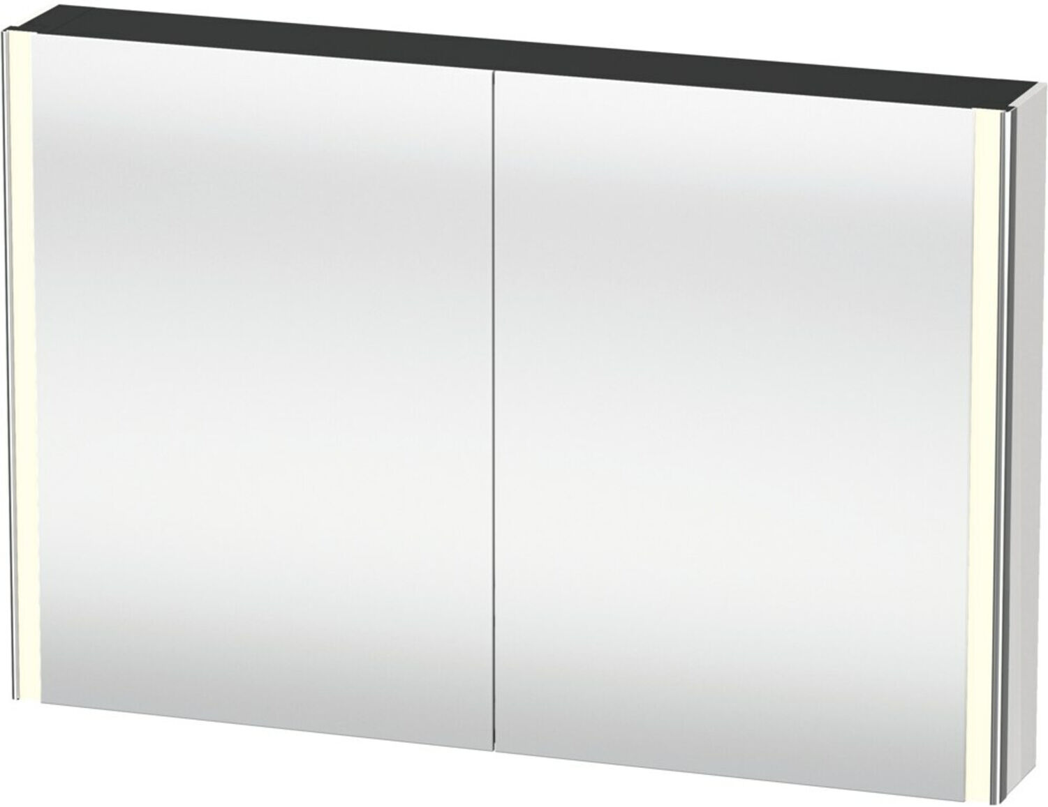 Duravit Universal-Spiegelschrank XSquare 120x80x15,5cm, flan. Gr hgl, 2 Tür, LED (XS7114089890000)
