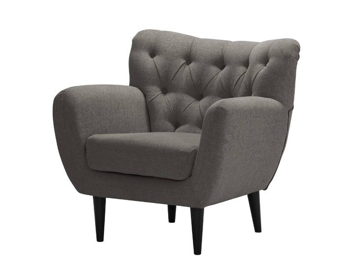 Sessel Lowen I Grau/Grau Webstoff Nere 86 x 86 x 84cm