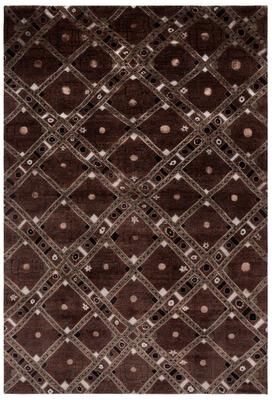 SAFAVIEH Hand-knotted Castilian Brown/ Green Wool Rug - 6' x 9'