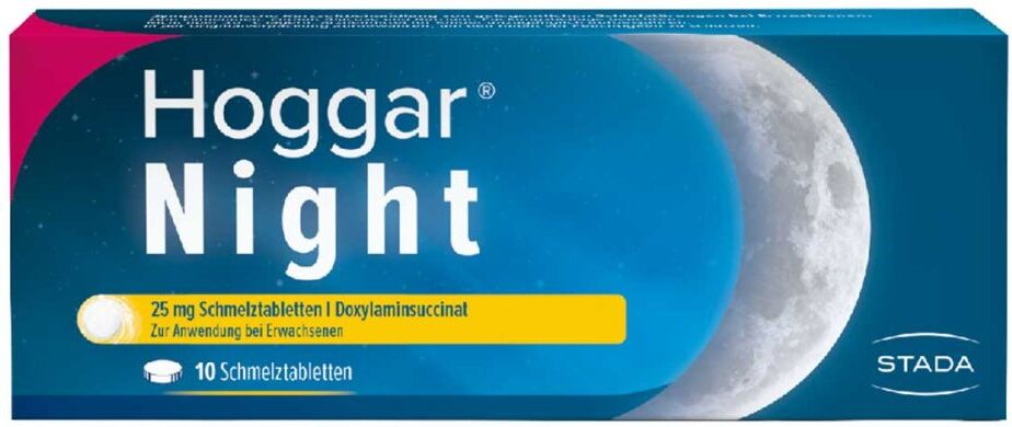 Hoggar Night 25 mg Doxylamin Schlaf-Schmelztabletten 10stk