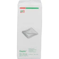 Gazin Mullkomp.10x10 cm Unsteril 32Fach Op 50 ST