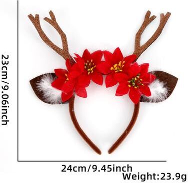 Perfect Picks Market Christmas Antler Headbands For Women Cute Deer Horn Hairpins For Holiday Festivities style 2