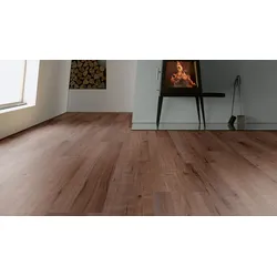 ter Hürne Wood Edition Design-Vinylboden Nussbaum Abu Dhabi fein-gebürstet Lange Landhausdiele Soya Pro 1516,9x241,3x2,5 mm