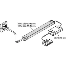 L&S, Beleuchtung Zubehör, Emotion 1-Kanal Funksteuerung Serie Frankfurt 230 V 24 V 60 W 6-fach Verteiler