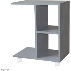 HTI-Living, Couchtisch + Beistelltisch, Beistelltisch auf Rollen Thekla Beton (30 x 45 x 55 cm)