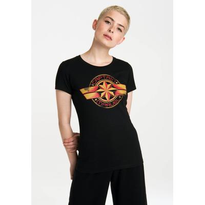 T-Shirt LOGOSHIRT "Marvel Comics", Damen, Gr. M, schwarz, 100% Baumwolle, bedruckt, normal, Rundhals, Shirts T-Shirt, mit lizenzierten Originaldesign