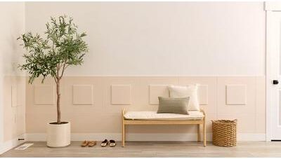 Felt Right Ivory Square Wainscoting   Sound Dampening Pinnable Tiles