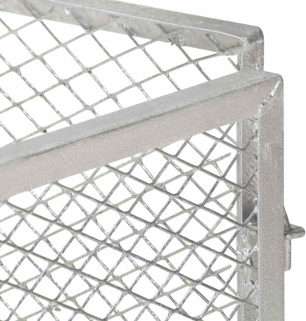 vidaXL Compostador de jardín hierro galvanizado 100x100x77 cm Plateado