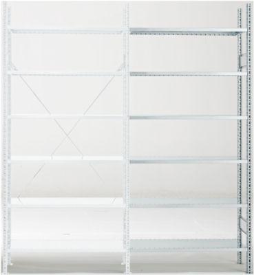 Anbauregal R 3000, 6 Böden, B 1315 mm x T 500 mm, Böden verzinkt