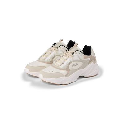 Sneaker FILA "COLLENE CB wmn", Damen, Gr. 41, weiß (antique weiß), Synthetik, Textil, Schuhe Sneaker