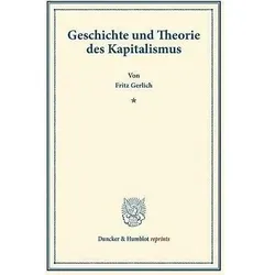 Geschichte und Theorie des Kapitalismus, Fachbücher von Fritz Gerlich