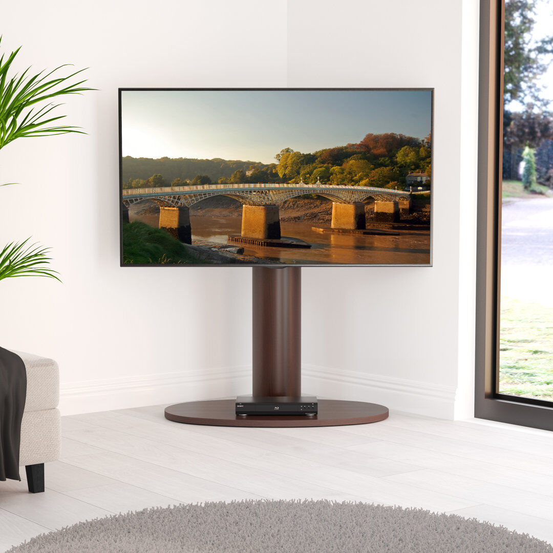 EUAVF WLT930CHEB Column TV Stand for TVs up to 65" Walnut 65"