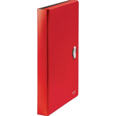 LEITZ Projektmappe Recycle A4 PP 5 Fächer rot Packung mit 5 Stück