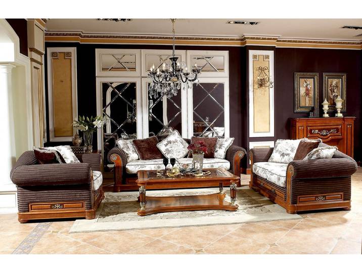 JVmoebel Couchtisch Eleganter Beistelltisch aus Holz in braunem Luxus-Design (Packung), Made in Europa