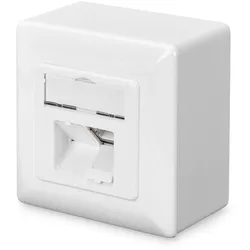 Digitus CAT 6 Anschlussdose, geschirmt 2x RJ45, 8P8C, LSA, Reinweiß, Aufputz