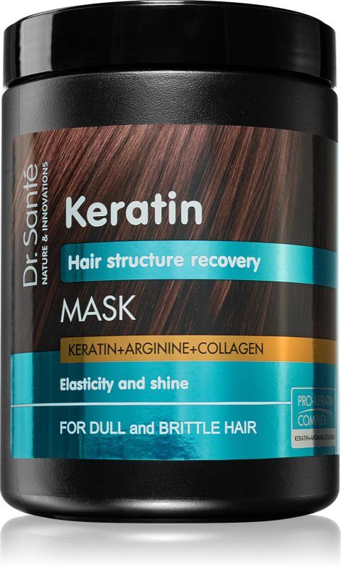 Dr. Santé Keratin tiefenregenerierende und nährende Maske für zerbrechliches Haar ohne Glanz 1000 ml