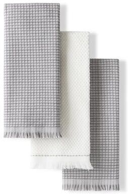 KitchenAid Gourmet Series Gridlines Kitchen Towels 3-Pack Set, 100% Cotton Absorbent - 18""x28"""
