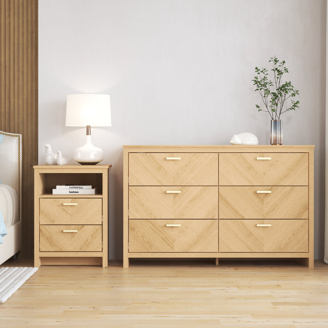 Gracie Oaks Adalinne Serenity Storage Set Oslo Oak