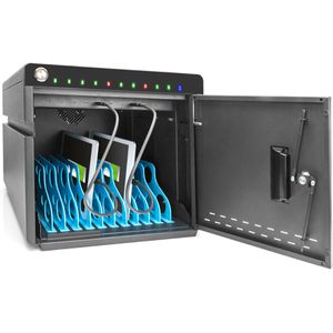 Digitus Ladeschrank DN-45004, schwarz, 10 USB-C-Ladeplätze, mit UV-C-Desinfektion, 36 x 35 x 37cm