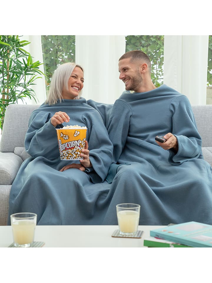 InnovaGoods Ärmeldecke in Dunkeltürkis - (L)180 x (B)160 cm - onesize