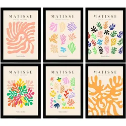 POSTER Set Mit 6 Illustrationen Von Henri Matisse Vegetation A3 Schwarzer Rahmen