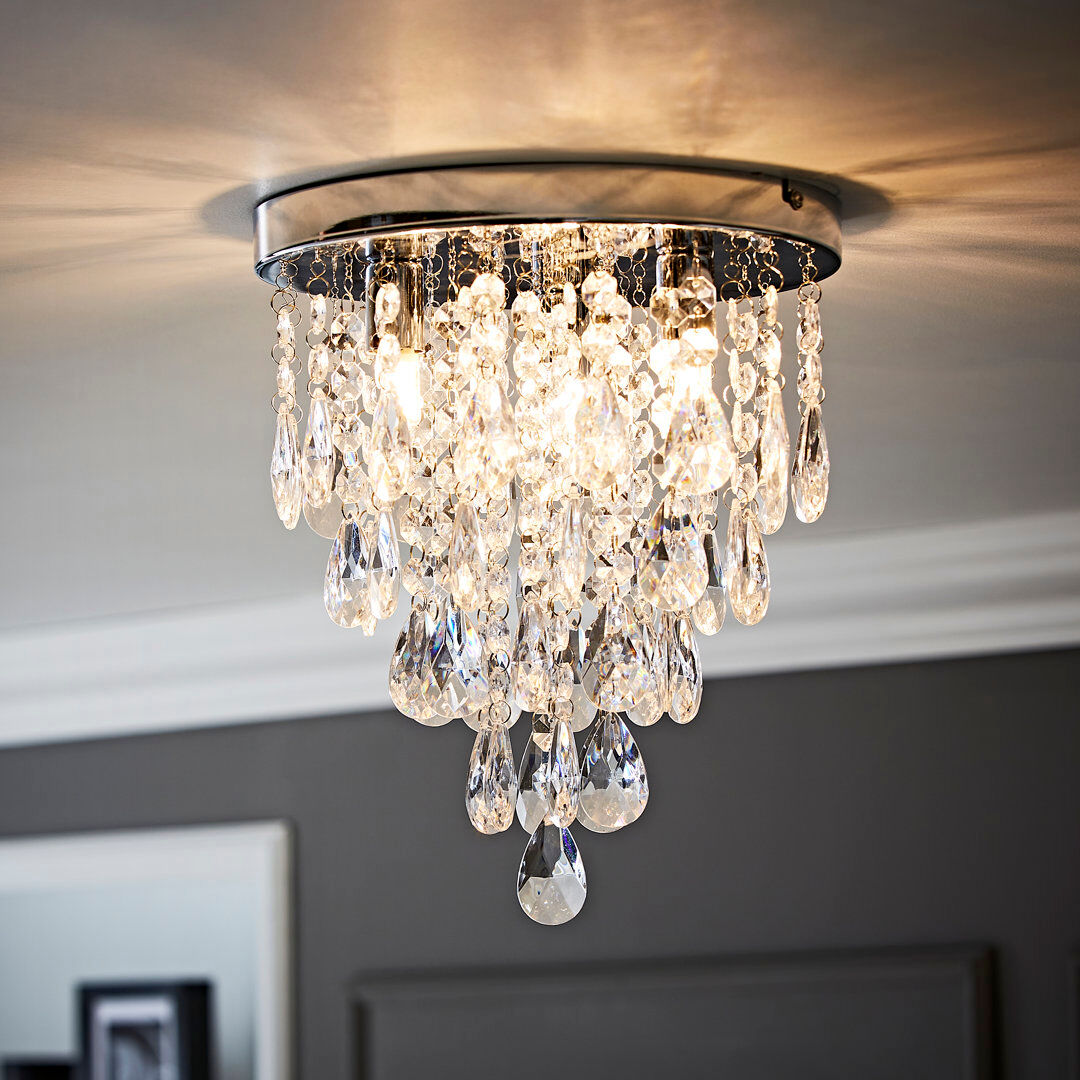 Rosdorf Park Rauchtown Flush Mount Clear 30.5cm H X 25cm W X 25cm D