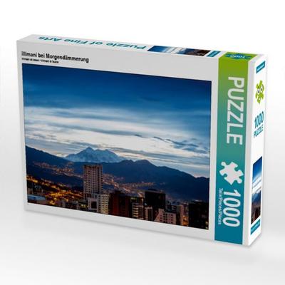 CALVENDO Puzzle illimani bei Morgendämmerung 1000 Teile Puzzle quer | 1000 Teile Lege-Größe 64 × 48 cm Foto-Puzzle für glückliche Stunden